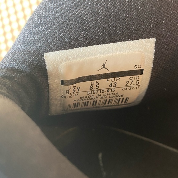 YOUTH Nike Air Jordan Spizike GS Black Mint Foam Dark Grey White shoes.Size 9.5 - Picture 15 of 16
